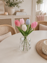 TULIP CANDLES IN VASE