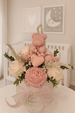 TEDDY CANDLE BOUQUET in pink & blue