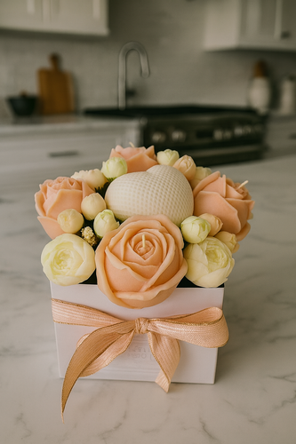 SOFT APRICOT AND CREAM BOUQUET