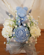 TEDDY CANDLE BOUQUET in pink & blue