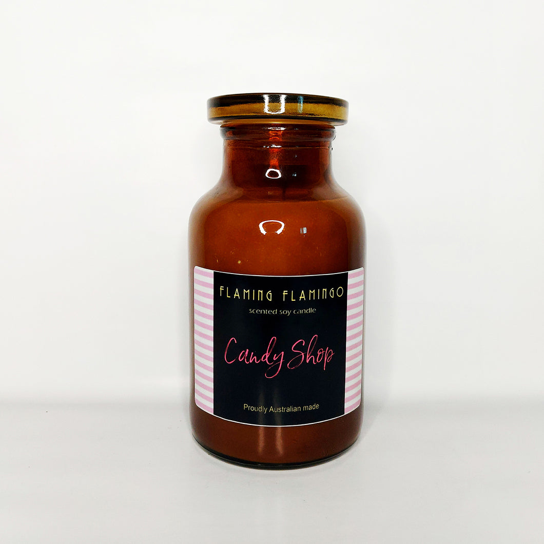 CANDY SHOP - musk sticks - Apothecary jar - flaming flamingo 