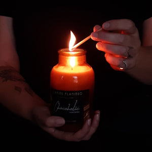 AMBERED SANDALWOOD - Apothecary jar - flaming flamingo 